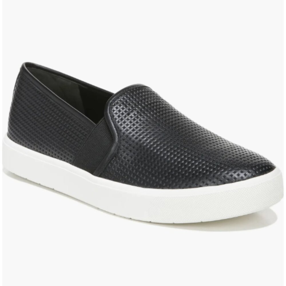 Vince Blair Slip On Sneakers - Black Leather - size 7
